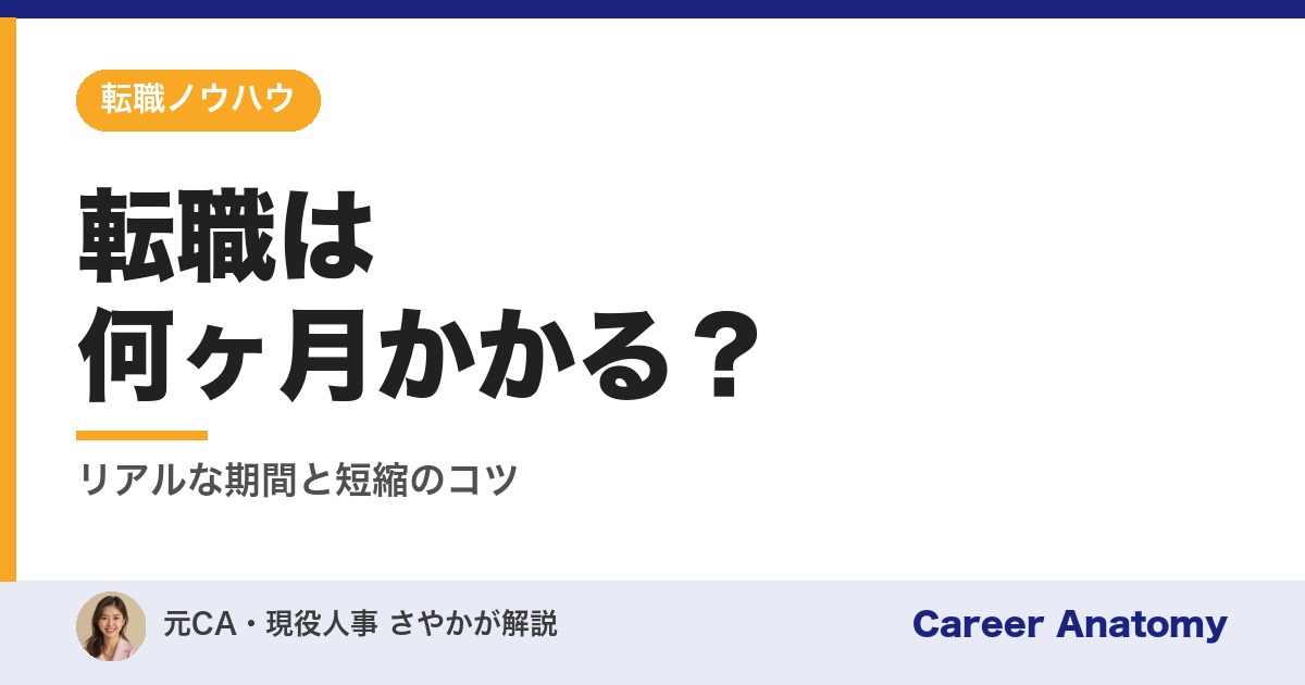 転職は何ヶ月かかる？