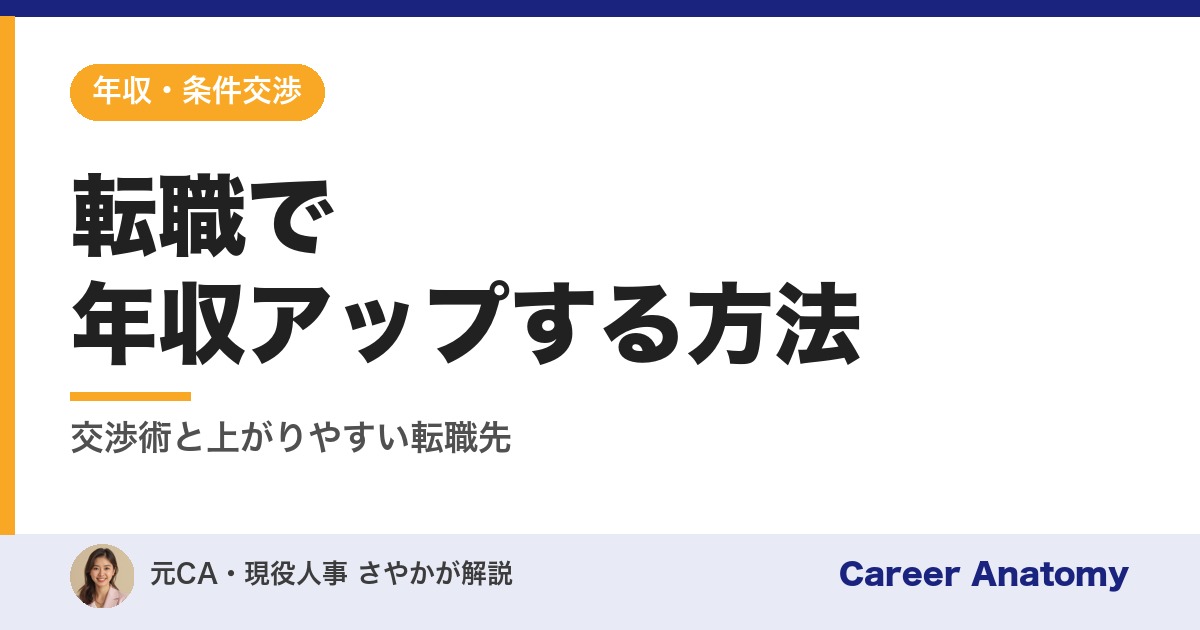 転職で年収アップする方法