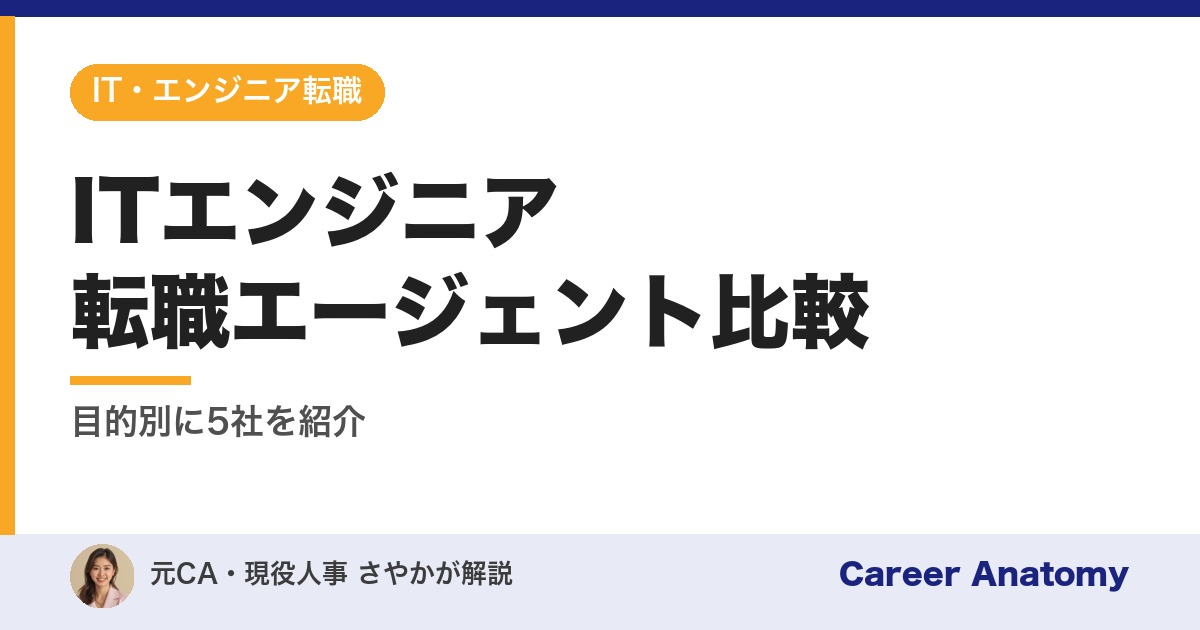 ITエンジニア転職エージェント比較